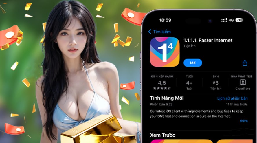 Hình ảnh quảng cáo của vn58 hiển thị nền tảng và các lợi ích